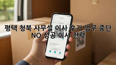 평택 청북 사무실 이사 후기: 업무 중단 NO! 성공 이사 전략