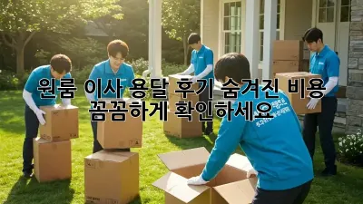 원룸 이사 용달 후기: 숨겨진 비용, 꼼꼼하게 확인하세요!