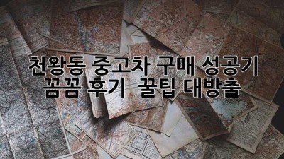 천왕동 중고차 구매 성공기! ✨ 꼼꼼 후기 & 꿀팁 대방출!