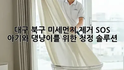 대구 북구 미세먼지 제거 SOS 🚨 아기와 댕냥이를 위한 청정 솔루션 🏡