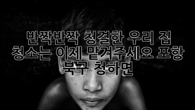 ✨ 반짝반짝 청결한 우리 집, 청소는 이제 맡겨주세요! (포항 북구 청하면) 🏡